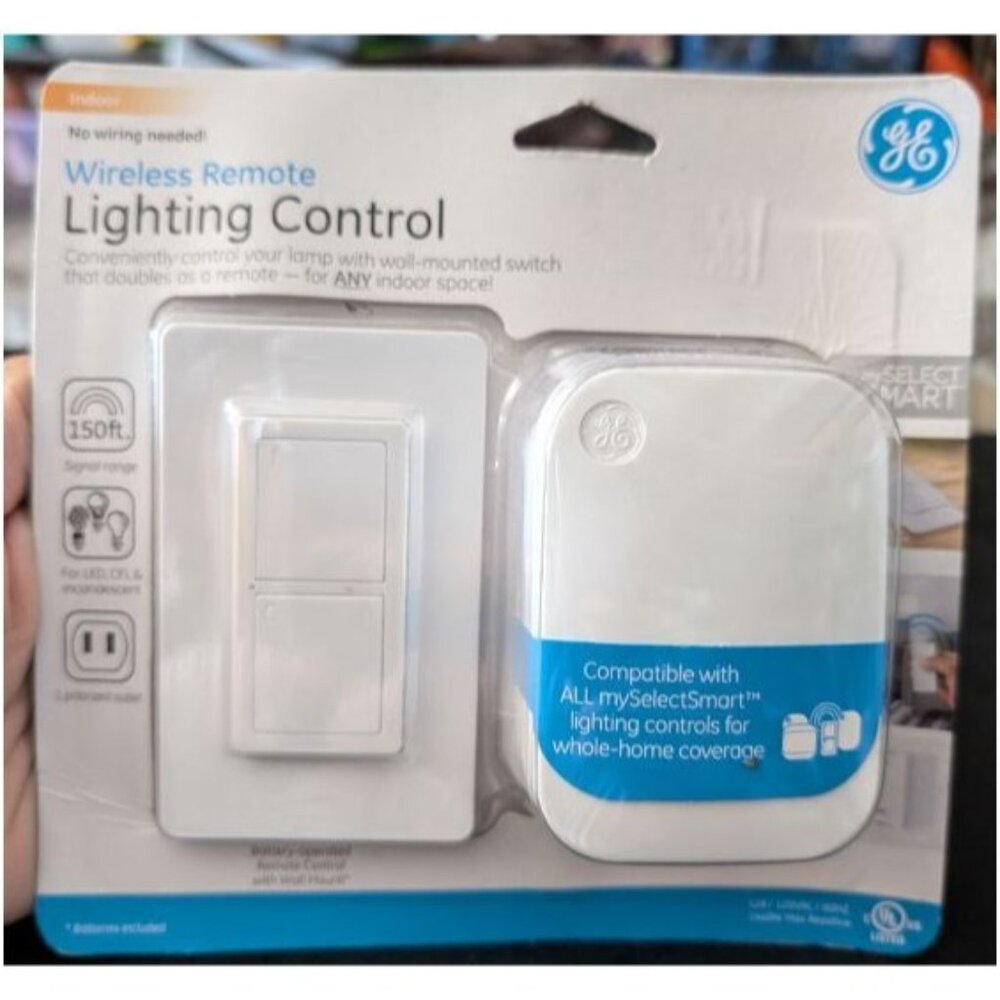 GE MySelectSmart Wireless Remote Control Light Switch 1 Outlet White
